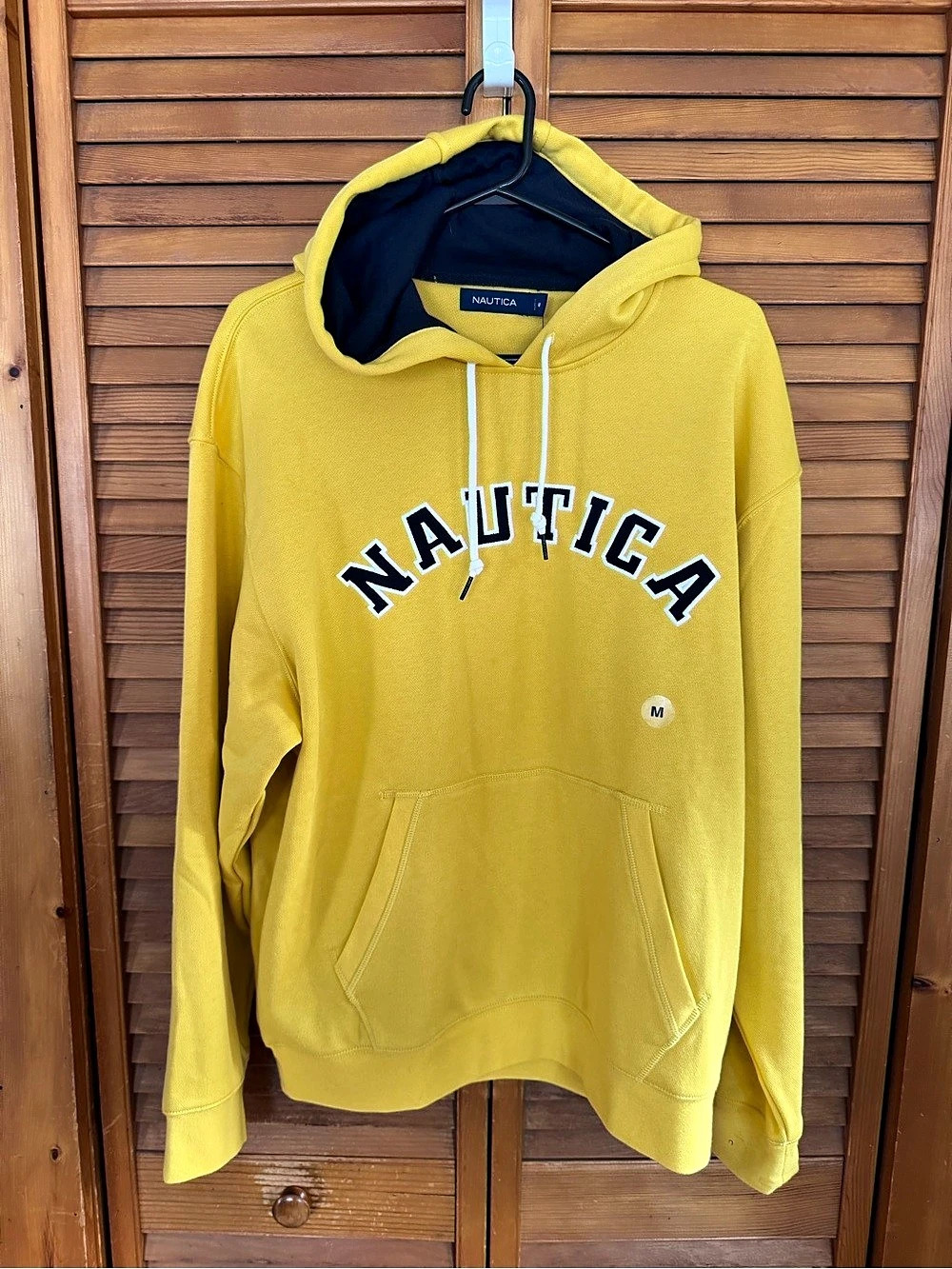 Nautica Logo Hoodie Yellow Medium NWT